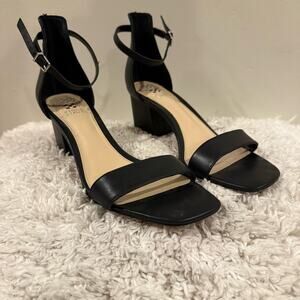 Vince Camuto Black Ankle Strap Heeled Sandals